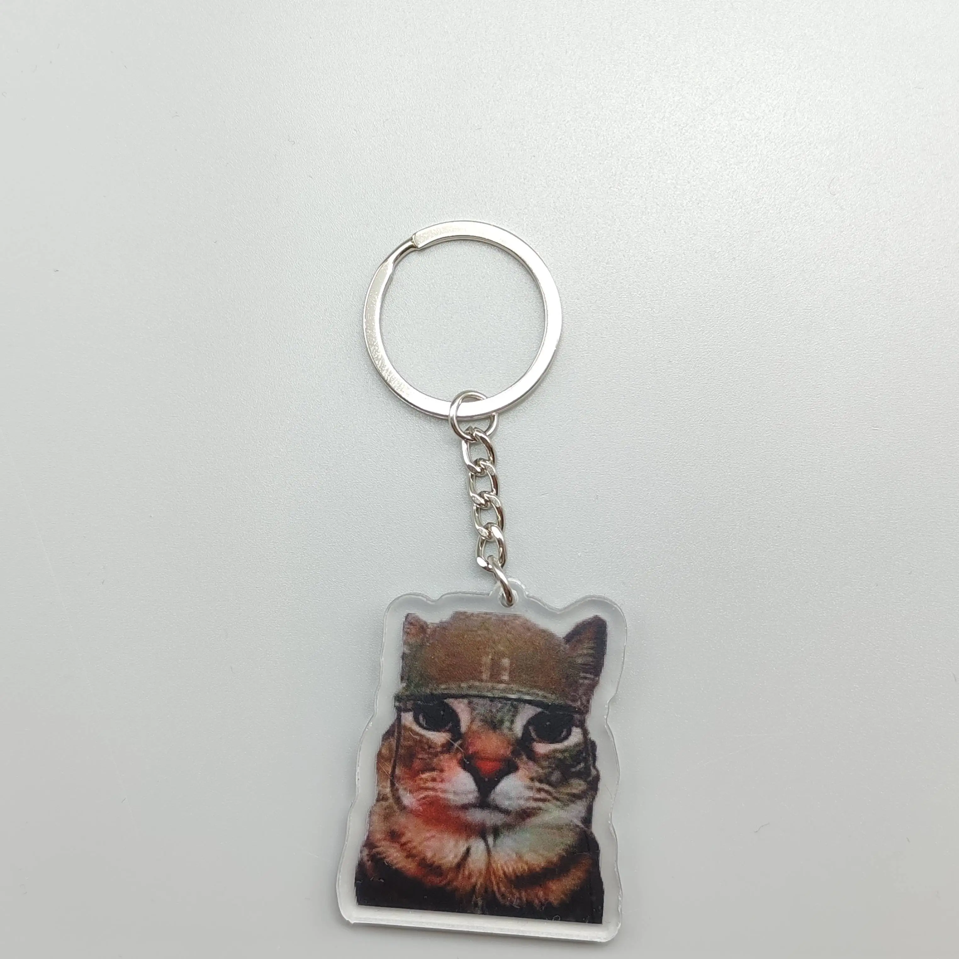 Clé à breloque pour téléphone portable, pendentif de voiture, mignon chat, mème de vomi, chien avec masque rouge, mème de chat noir, mème hurlant, chat dans la guerre