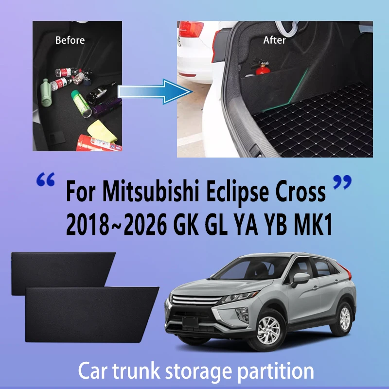 

Автомобильные аксессуары для Mitsubishi Eclipse Cross 2018 ~ 2026 25 MK1, перегородка для хранения багажника, многофункциональное хранилище, автозапчасти для интерьера