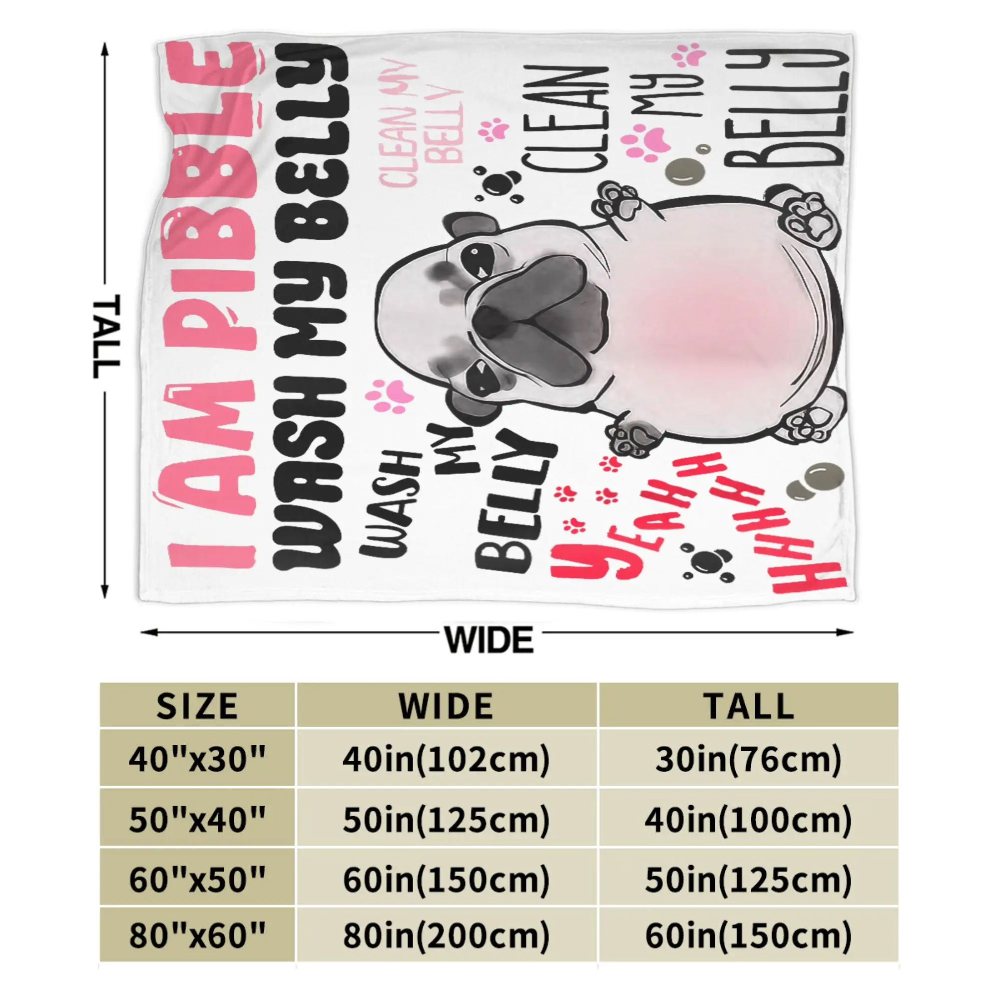 أنا Pibble غسل بلدي البطن البطانيات المرجان الصوف أفخم ميمي مضحك الكلب الدماغ الدافئة رمي بطانية لسيارة أريكة الأريكة المفرش