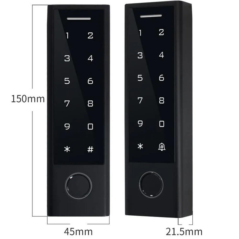 TTLOCK بلوتوث تتفاعل بصمة التحكم في الوصول لوحة المفاتيح هاتف ذكي دخول مقاوم للماء 13.56 ميجا هرتز قارئ بطاقات التعريف بالإشارات الراديوية فتحت بوابة الباب