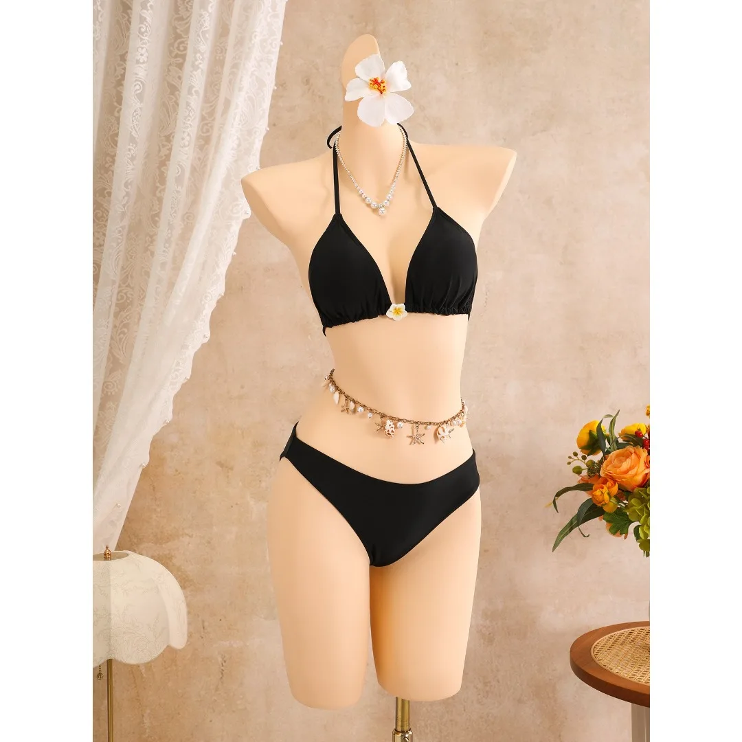 Mit Spitzenrock Sexy Bikini Damen Bademode Weiblicher Badeanzug Dreiteiliges Bikini-Set Badeanzug Schwimmanzug V8497 – Detail 9