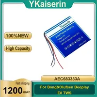 YKaiserin AEC683333A 1200mAh Replacement Battery for Bang & Olufsen Beoplay E8 E 8 TWS Bateira