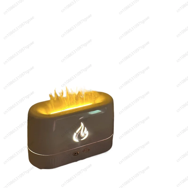 Mini Flame Effect Aroma Humidifier Quiet Ultrasonic Diffuser Warm Atmosphere Light Fragrance Machine for Bedroom Office Desk Use