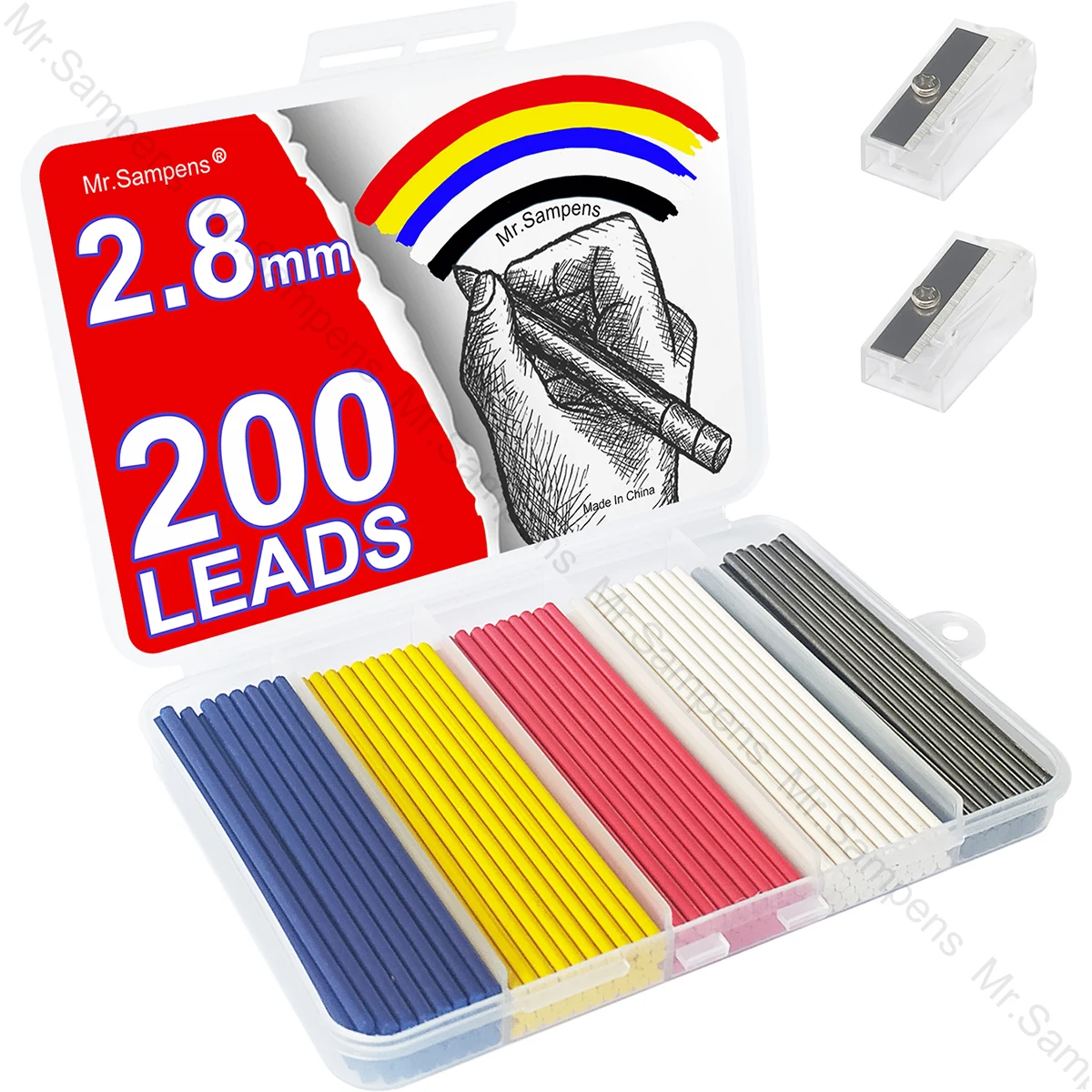 200pcs 2.8mm Long Head Automatic Pencil Leads for Woodworking Deep Hole Marking Engineering Drafting Metal Punching Line Drawing