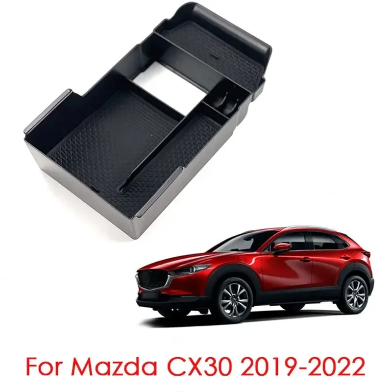 For Mazda CX-30 CX30 2020 2021 Car Accessories Center Storage Box Arm Rest Armest Glove Holder Plate Car Container Organize