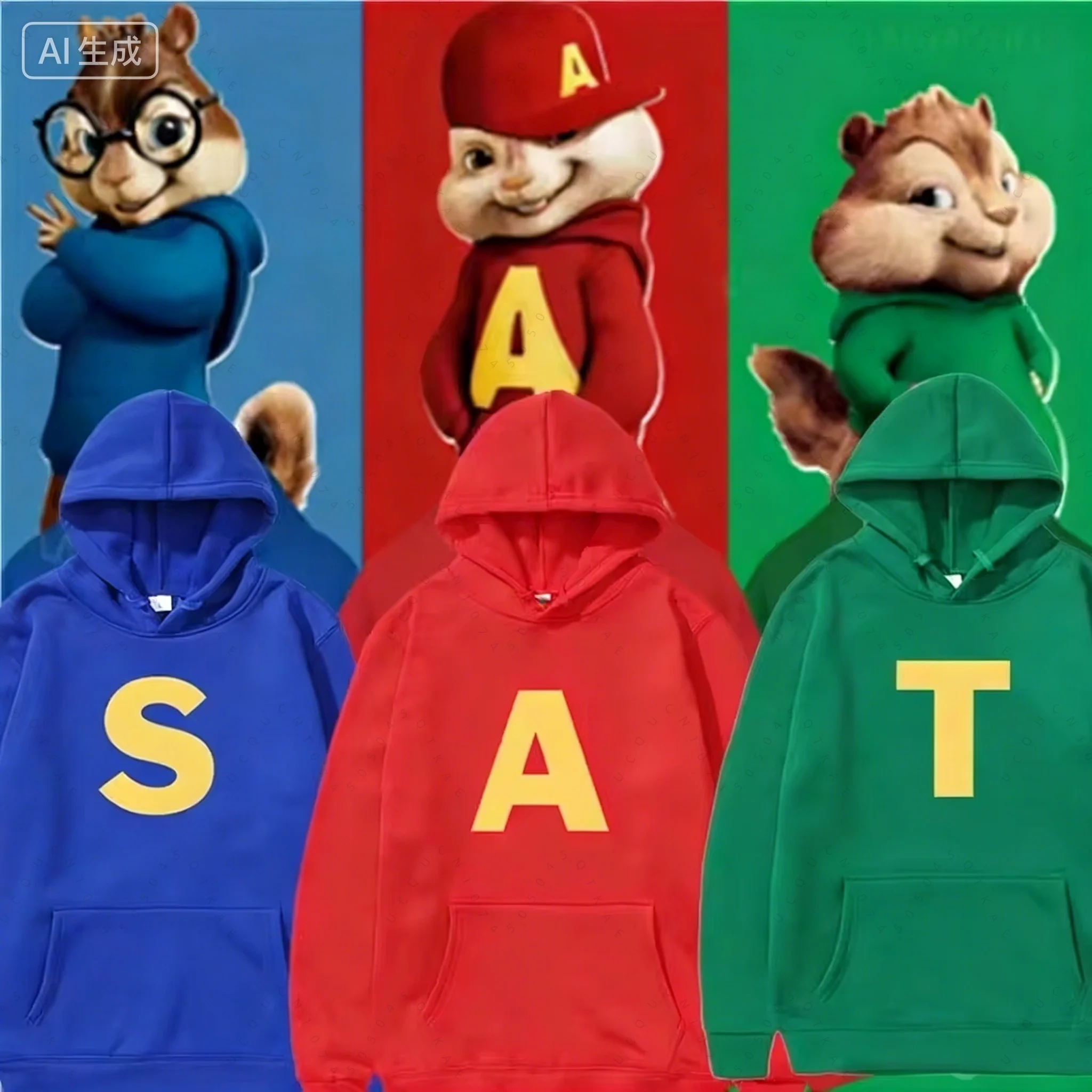 

26 Alvin And The Chipmunks The Squeakquel's Pullover Woman Manfashion Drop Shoulder Sweatshirt Available For Best Friend Hoodie