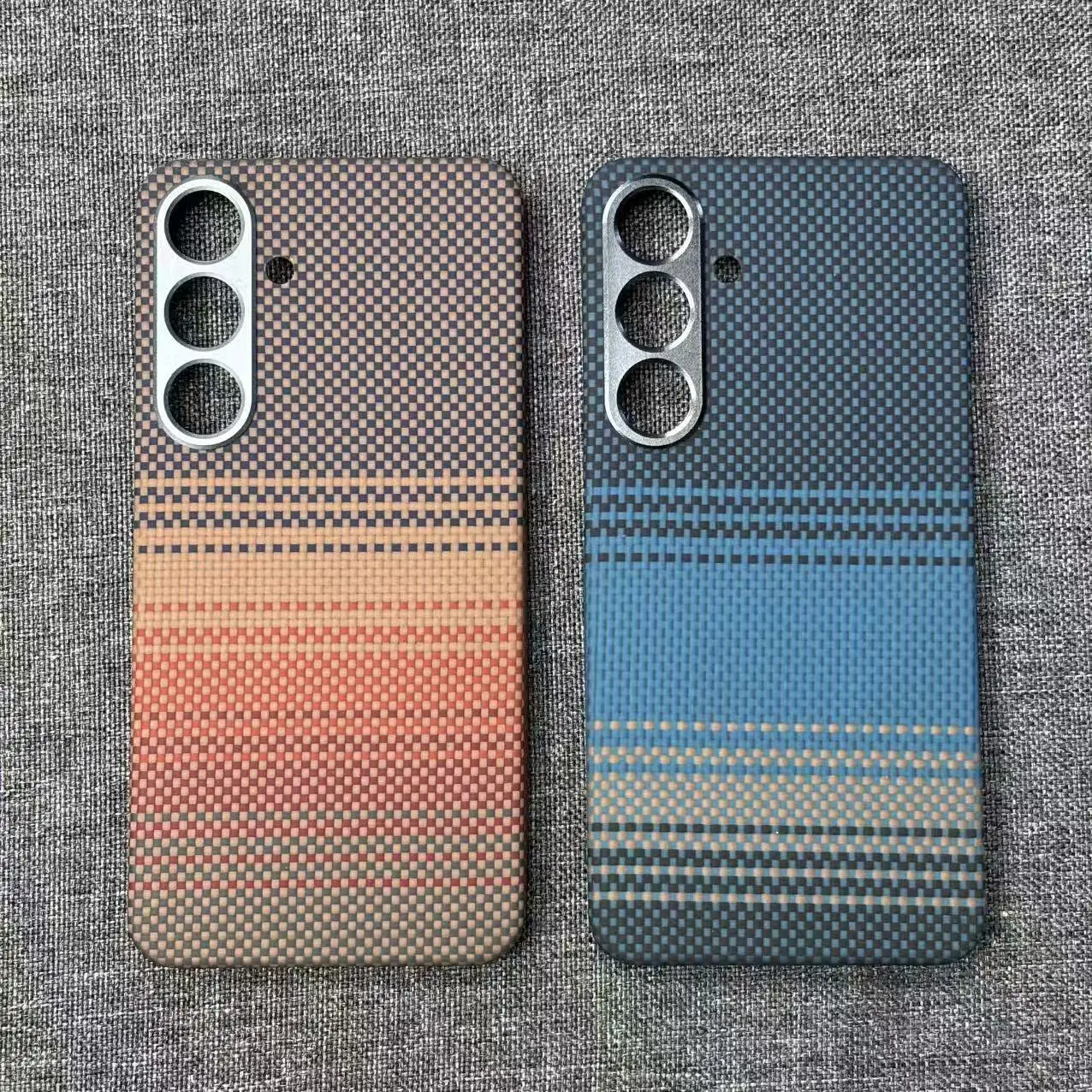 For Samsung Galaxy S24 Case Kevlar Magnetic Carbon Aramid Fiber Fabric Slim Design For Anti-Drop Shockproof Cover