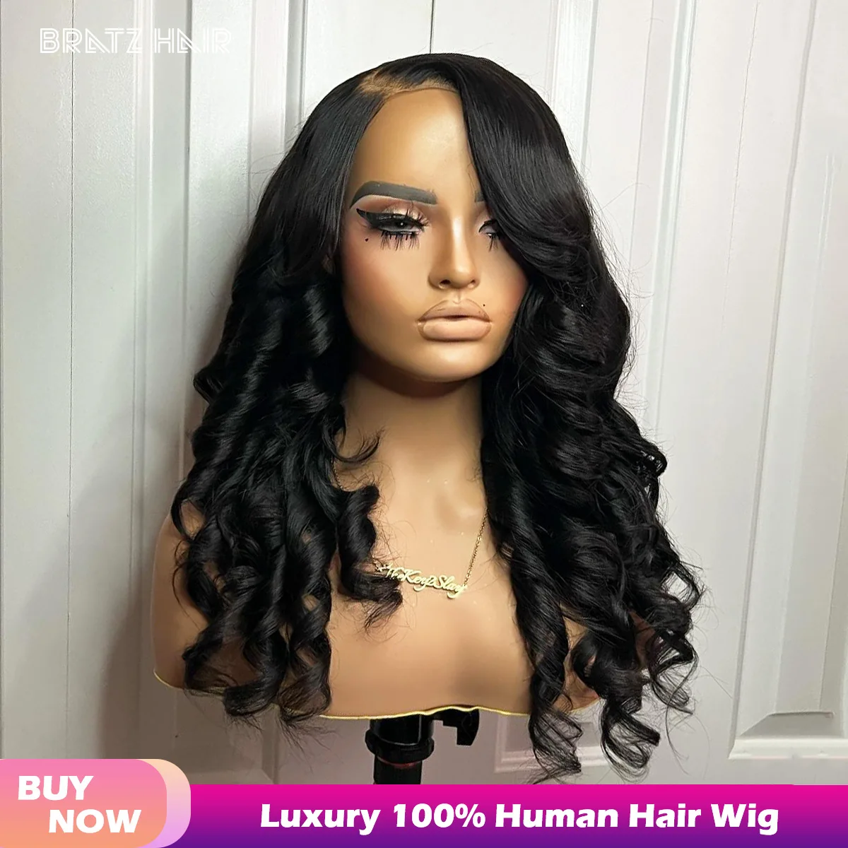 

Wear & Go Glueless Wig Human Hair 5by5 Closure Bouncy Curls Glueless Wig for Woman Pre Cut 13x6 13x4 Lace Front Bouncy Curls Wig