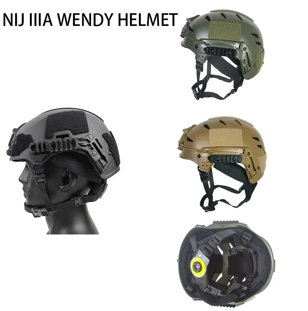 NIJ IIIA 0106.01 genuino ISO alto corte Cloudline Liner casco a prueba de balas Raptor equipo táctico WENDY PE aramida hemet balístico