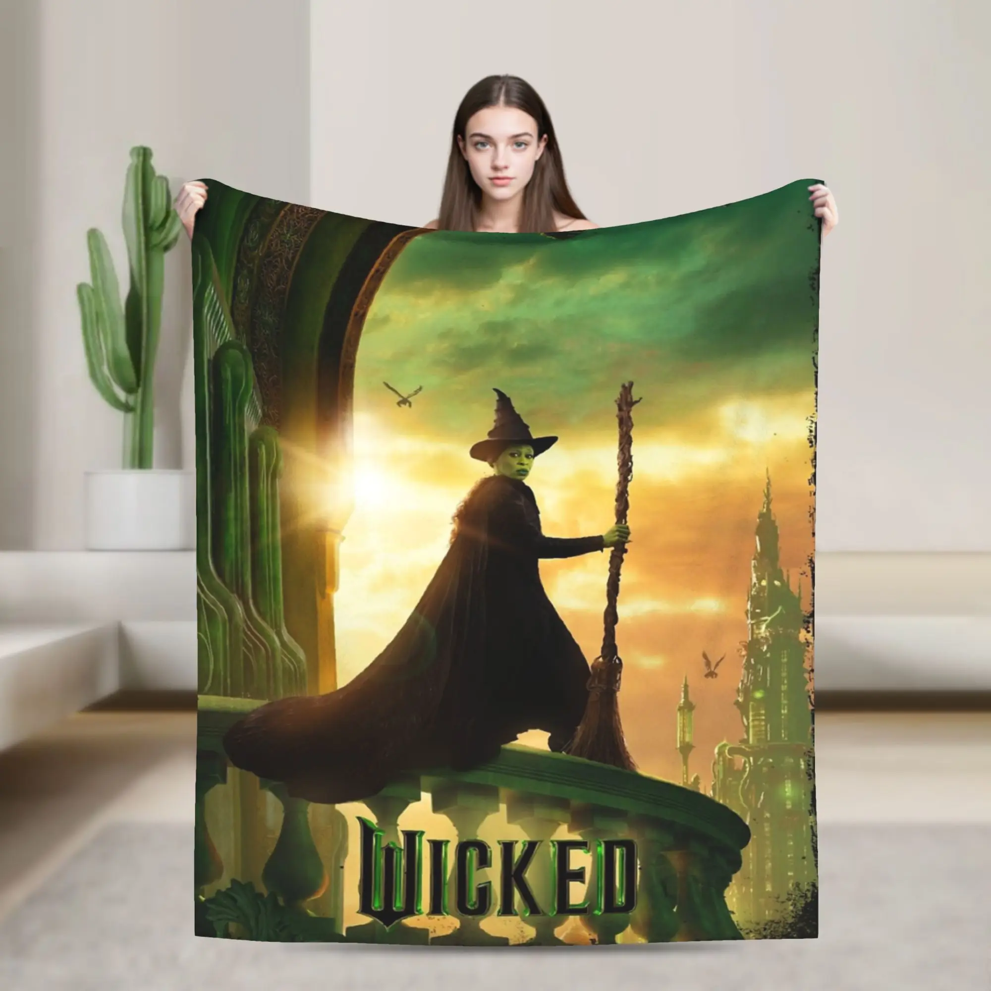 

Wicked Blankets Flannel Summer Air Conditioning Musical Movie Breathable Ultra-Soft Throw Blanket for Bed Plush Thin Quilt