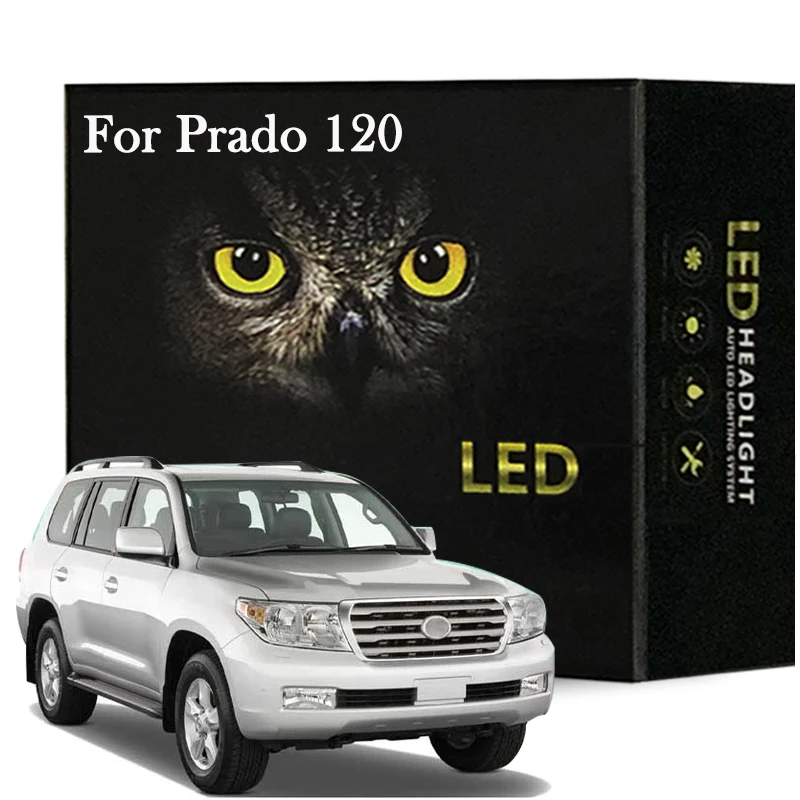 

16Pcs Led Interior Light Kit For Toyota Land Cruiser Prado 120 J120 2002-2009 Dome Map License Plate Canbus