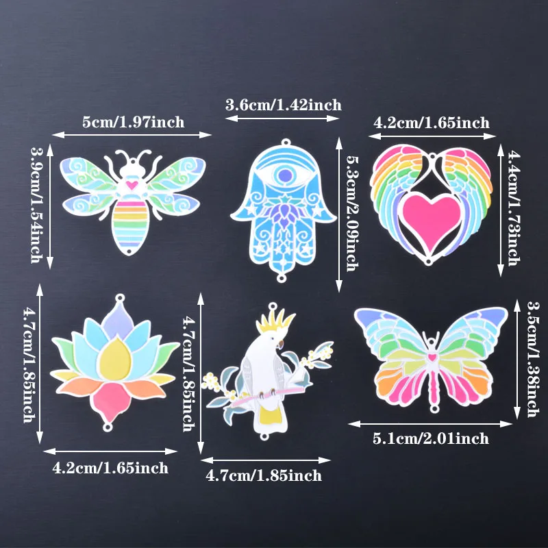 6 Stück Messing-Anhänger mit australischer Flagge, Koala, Känguru, Lotus, Hausschuhen, Strand, Hamsa, Biene, Anhängerverbinder für DIY-Schmuckherstellung – Detail 2
