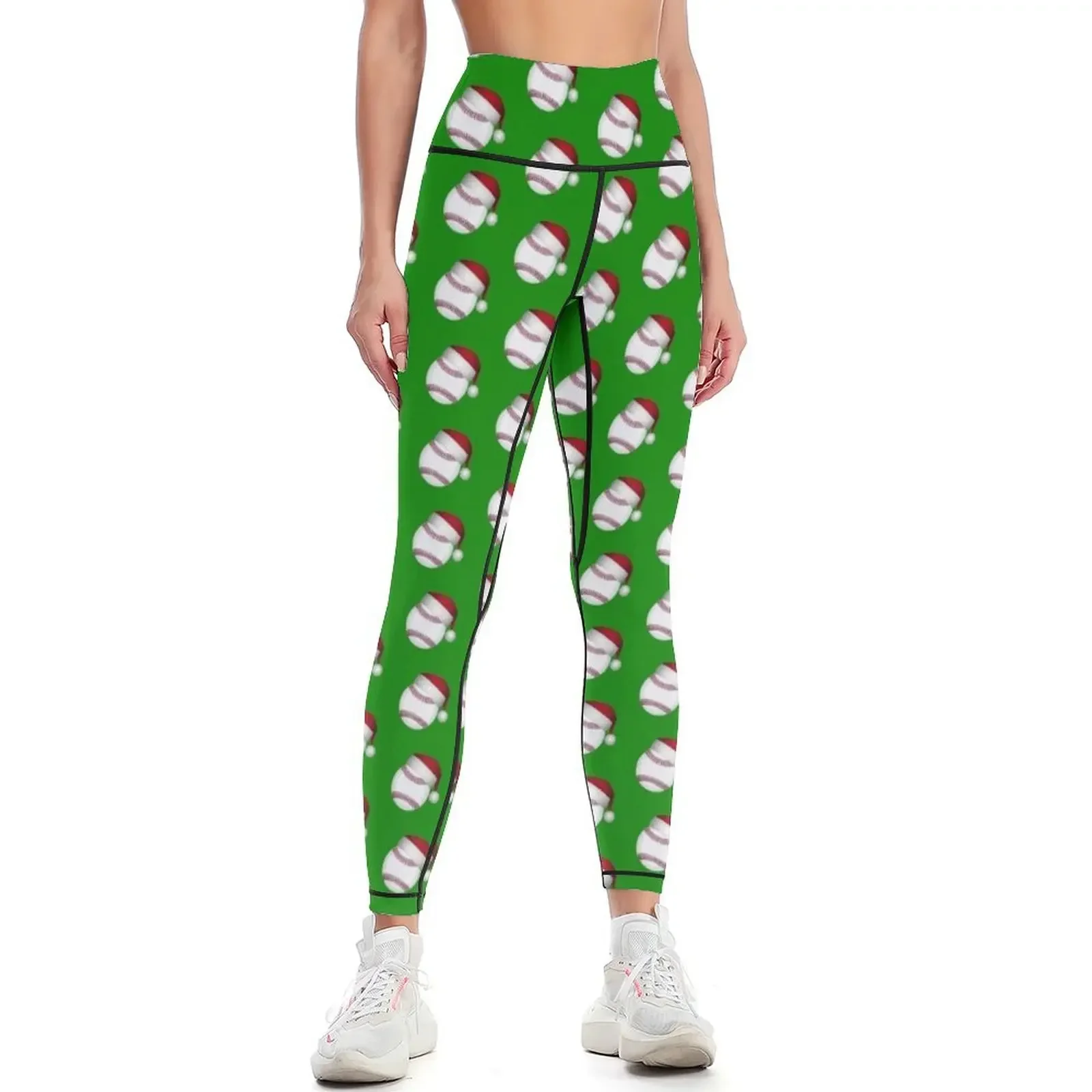 

Christmas Baseball Leggings Women's gym sports for gym sportswear gym Sports pants woman Womens Leggings