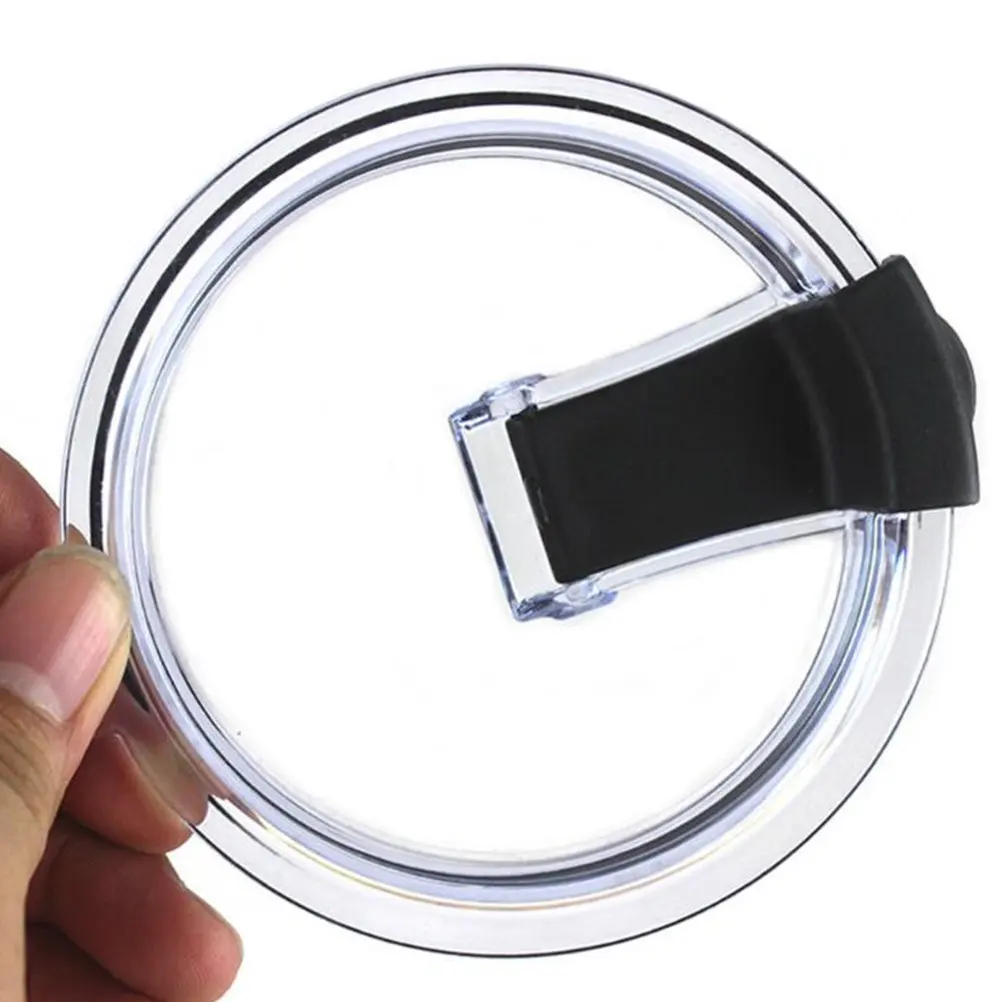 3Pcs Clear Replacement Lids for Tumblers Leak Proof Spill Resistant Travel Mug Lid Set Temperature Retention Visible Level