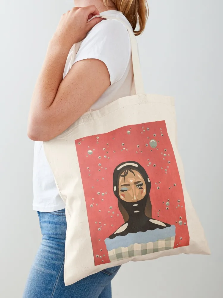 

Abstract Portrait Painting Tote Bag Reusable bags shopping trolley bag Handbags Fabric bag