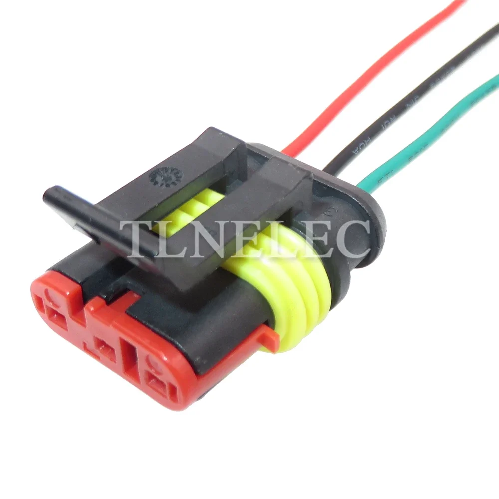 Soquete fêmea masculino do chicote de fiação do carro da maneira de 3 Pin com conectores impermeáveis do automóvel dos fios 282087 -1 282105 -1