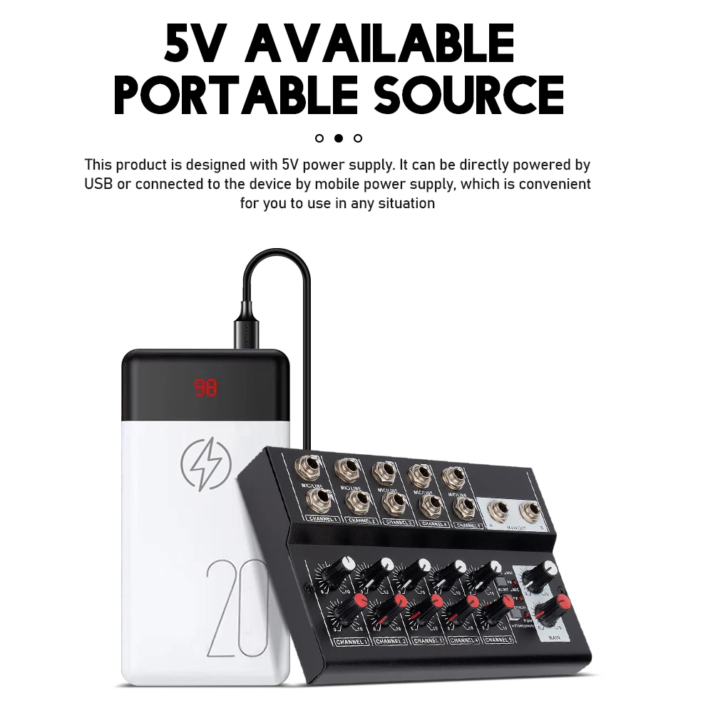 10-Channel Mixing Console Digital Audio Mixer Stereo for Recording DJ Network Live Broadcast Karaoke mixer audio