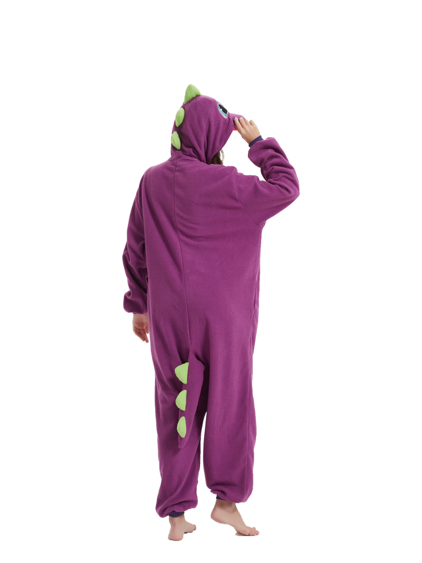 Paarse Dinosaurus Vrouwen Onesie Kerst Dier Nachtkleding Man Cartoon Cosplay Grappig Halloween Jumpsuit Draak Wasbeer Kigurumi