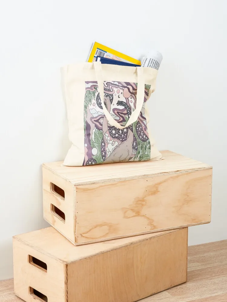 Jurassic Portal Purple Haze Palette Dinosaur Science Fiction Art Tote Bag Women's bag personalized tote bag