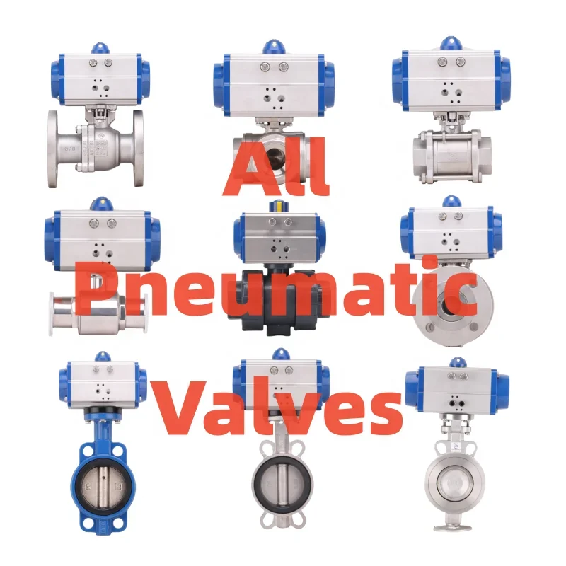 YUNYI pneumatic ss304 steel ball butterfly valve manufacturer actuator control actuated water steam fluid pressure pneumatic val