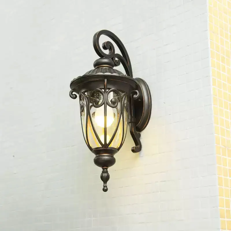 Outdoor Wall Sconce Light Europe Garden Street Lamp Yard Lighting Outside Lantern Luminarie for Balcony Villa Porch Country