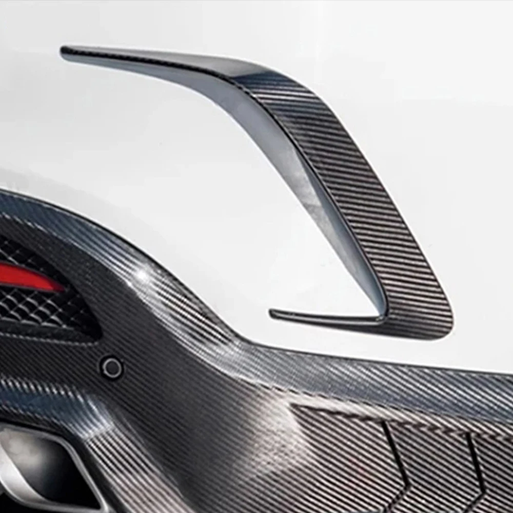 For Mercedes Benz GLE Class W167 2020 21 22 23 AMG Real Carbon Fiber Rear Bumper Wind knife Side Splitter Frame Trim Accessories - Image 3