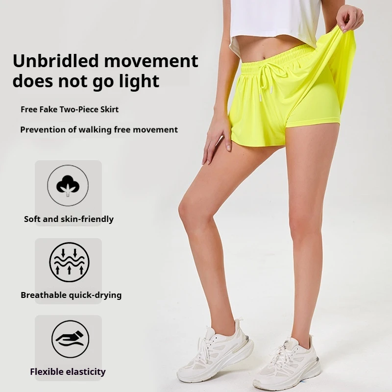 Clothes for Physical Micro Shorts Workout MiniSports Skirt Women's Cycling Fitness Running Sexy Yoga Clothing Flowing Shorts