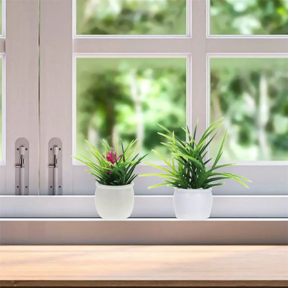 

7Pcs Miniature Potted Plant Decor Artificial Bonsai Small House Accessories Mini House Decoration Micro Landscape Adornments