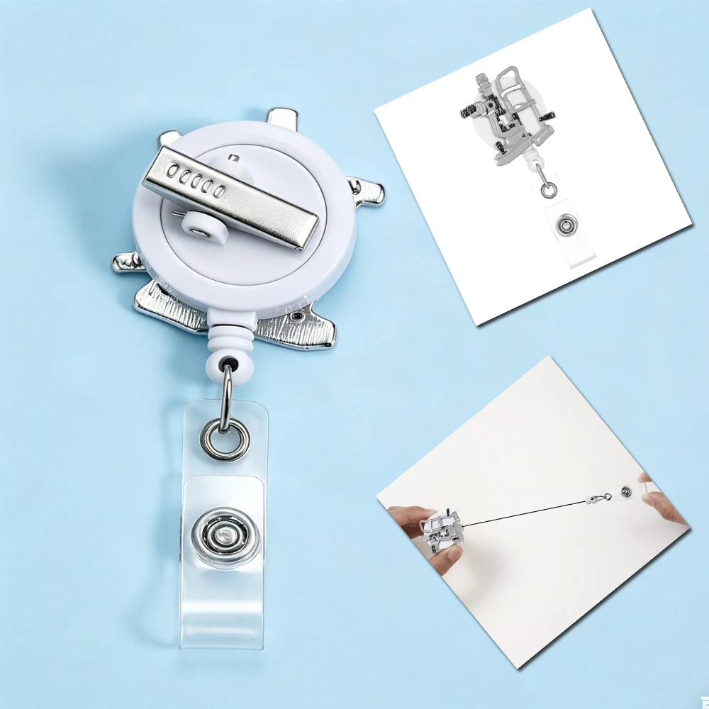 Catuni Hot Sale Microscope Lab Cart Badge Reel Retractable Id Card Holder Lab Tech Scientist Student Graduation Birthday Gift