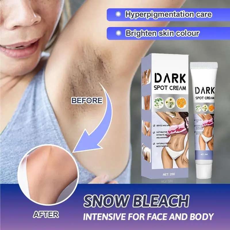 Inner Thigh Lightening Cream Black Spot Remover for Inner Thighs and Armpits Intimate Area Black Armpit and Spot Remover 20g