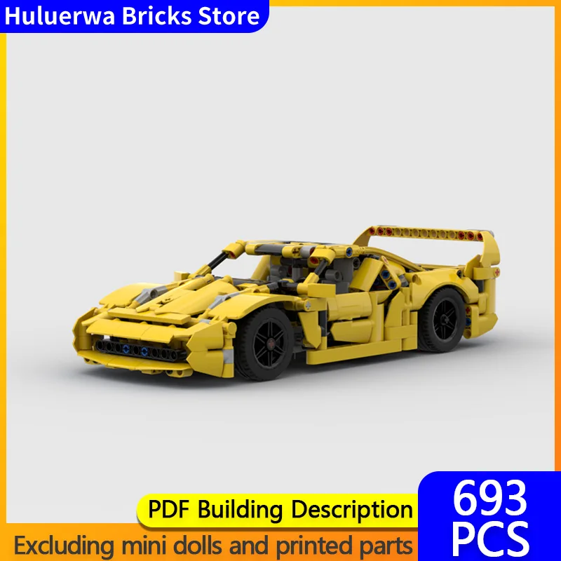 

Speed Hypercar Model MOC Building Bricks F 40 Top Tier Sports Car Modular Technology Gifts Holiday Assemble Children Toys Suit