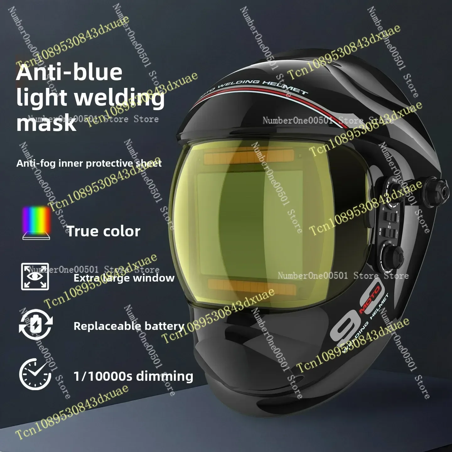 Welding protective mask, automatic dimming head, full face lightweight argon arc welding welder welding cap