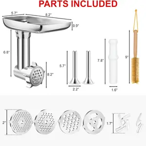 Metall Food Mühle Accessoires für alle KitchenAid-Koch- und Cuisinart SM-50-Serie-Support-Mixer. Fleischschleife, Wurstmaterial 10 Hauptverkaufs -KitchenAid -Reife - №1