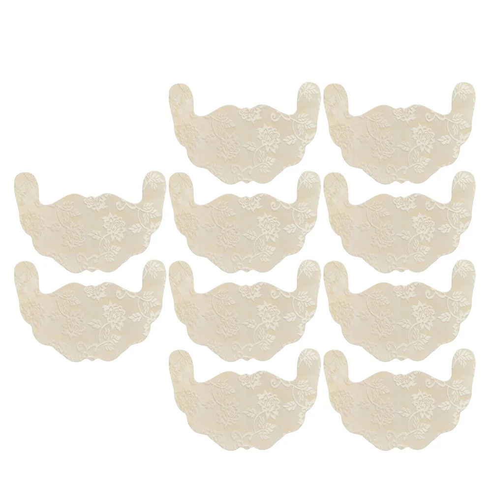 10 stuks anti-druppel siliconen pasteitjes zelfklevende hoezen voor crop tops pure jurken maat C kaki