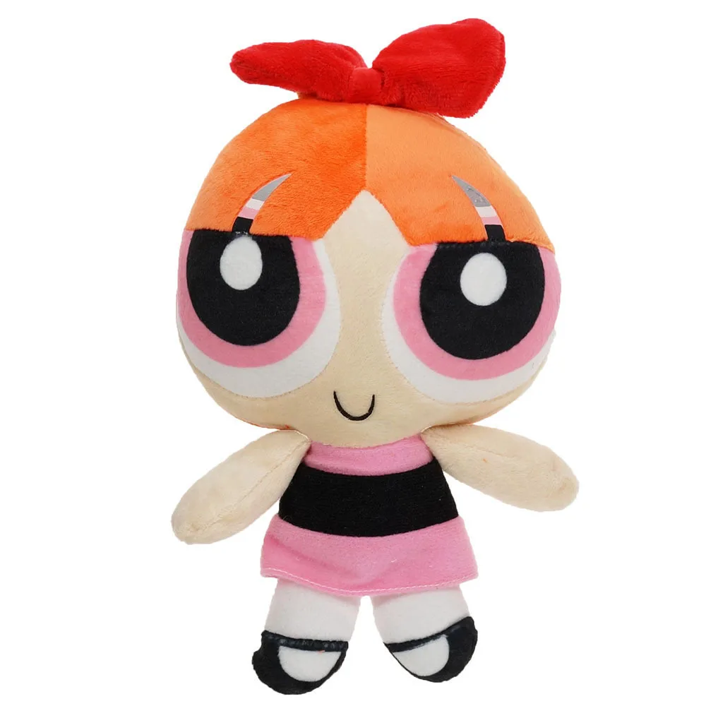 Original The Powerpuff Girls Cartoon Plush Doll Buttercup Bubbles Blossom Cute Kawaii Fluffy Stuffed Toy 25cm
