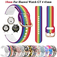 Sport Silicone Strap For Huawei Watch GT 4 41mm Wristband 18mm Bracelet Band For Garmin Vivoactive 4S 3S/Rey/Venu 2S 3S Correa