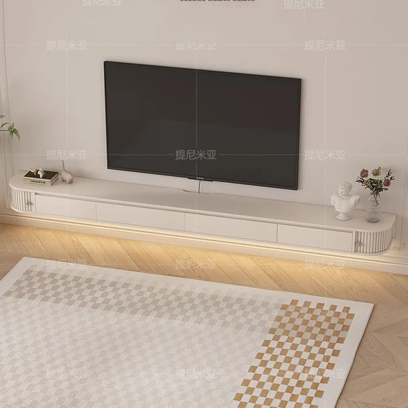 

Plant Wall Mount Tv Table Living Room Shelves Consoles Floating Luxury Tv Cabinet Entertainment Mueble Salon Blanco Furniture