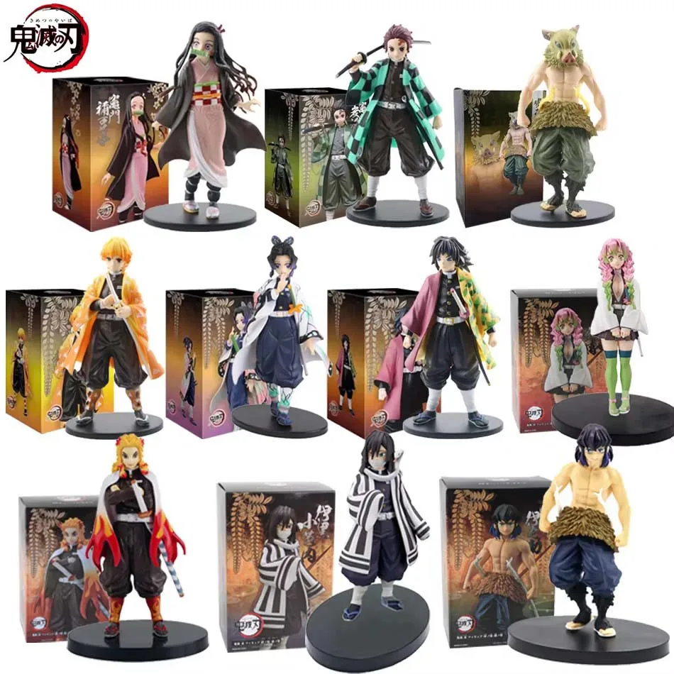 Heiß begehrte Anime-Figur Demon Slayer Actionfigur Krieger PVC-Statue Sammlermodell Spielzeug Kinder Weihnachtsgeschenk