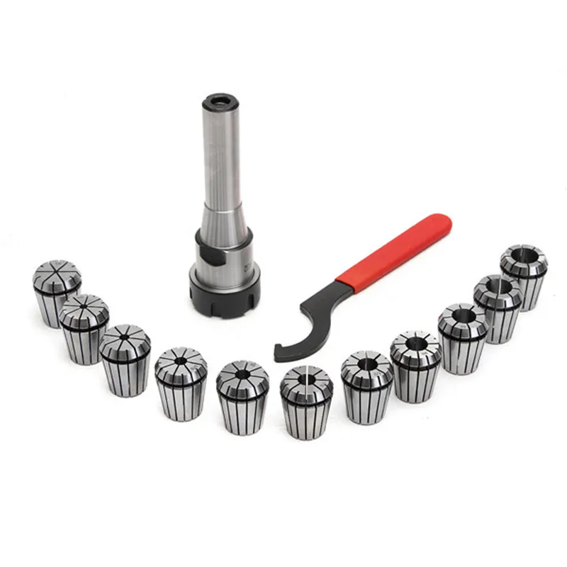 11Pcs/Set ER32 Precision Spring Collet Kit 3mm-19mm R8-ER32 7/16 Collet Chuck Holder Wrench CNC Milling Cutter Chuck Tool