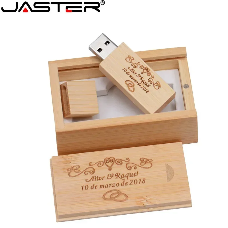 

JASTER Customized Wooden Usb Flash Drive Customer LOGO Pendrive 8GB 16GB 32GB U Disk Memory Stick PHOTOGRAPHY Wedding Gifts