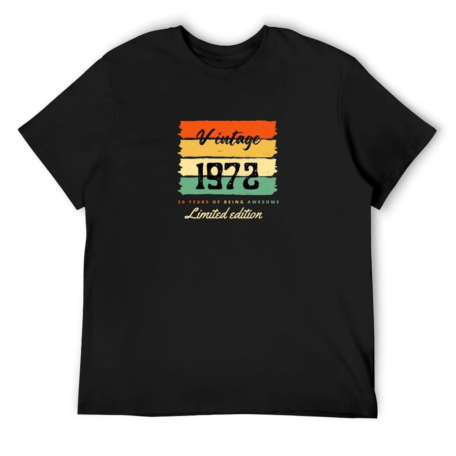 

Made In 1972 Limited Edition 50 Years Of Being Awesome T-Shirt rapper graphic tees customs man t shirt t shirts for men cotton