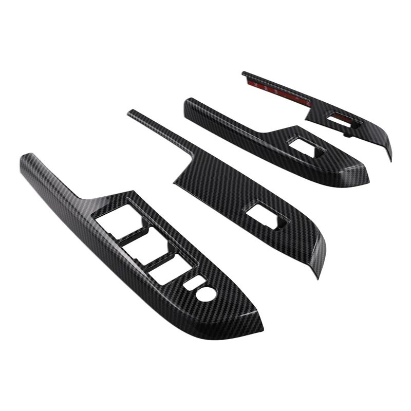 

Bright Carbon Fiber Window Lift Panel Switch Cover Trim For Subaru XV 2015-2017 LHD