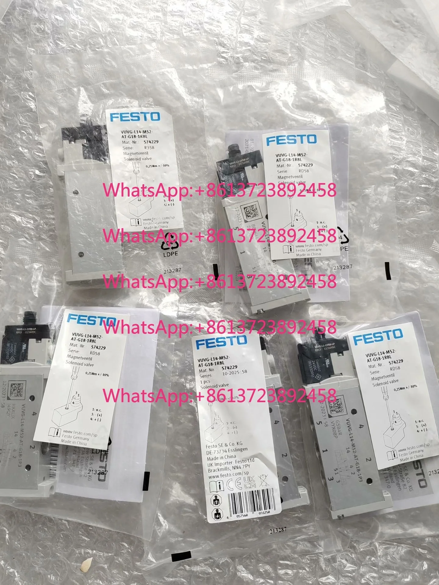 FESTO Festo 574229 solenoid valve VUVG-L14-M52-AT-G18-1R8L