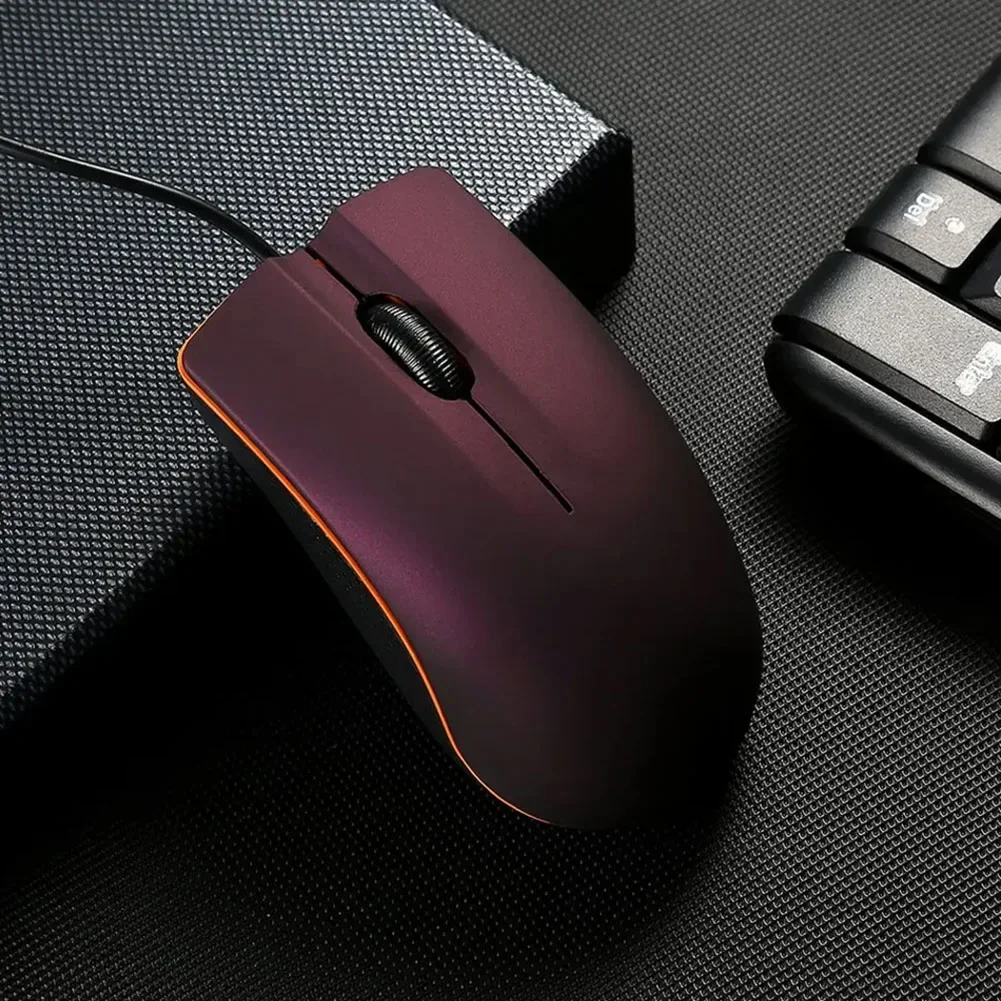 Mouse berkabel Mini USB performa tinggi, aksesori PC Notebook Laptop dengan Roller Anti Slip 3D Optical Gaming dan Frosting