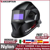 ARCCAPTAIN Welding Helmet Welder Mask Chameleon Large View True Color Solar Power Auto Darkening Welding For Arc Weld Grind Cut