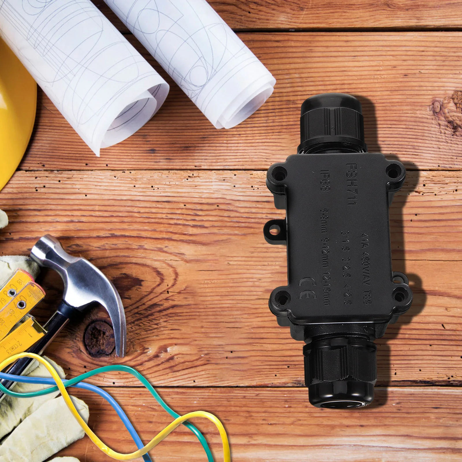 

Weatherproof Junction Box 2-Way IP66 Rated Plastic for Outdoor Electrical Wiring Cable Management Street Lighting