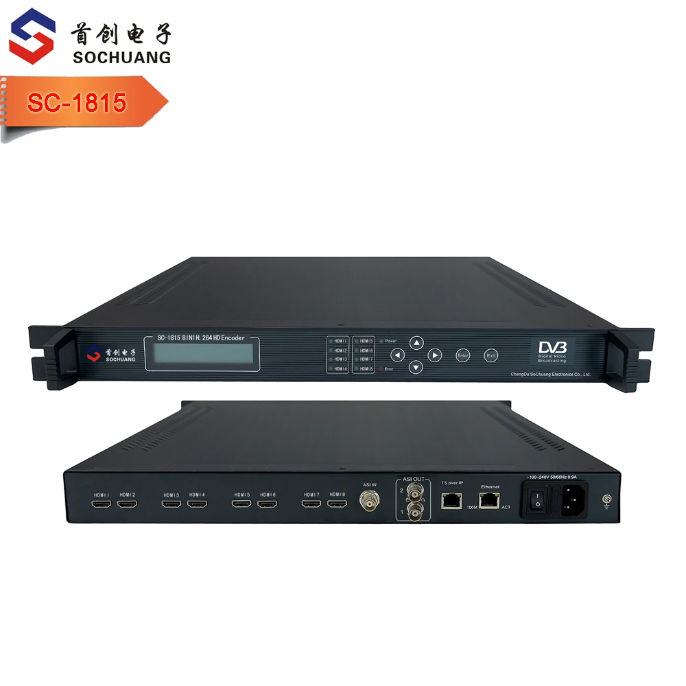 

SC-1866 Горячая распродажа: H.264 8-канальный HD IP-видеокодер для отелей с поддержкой прямой трансляции Full HD видео