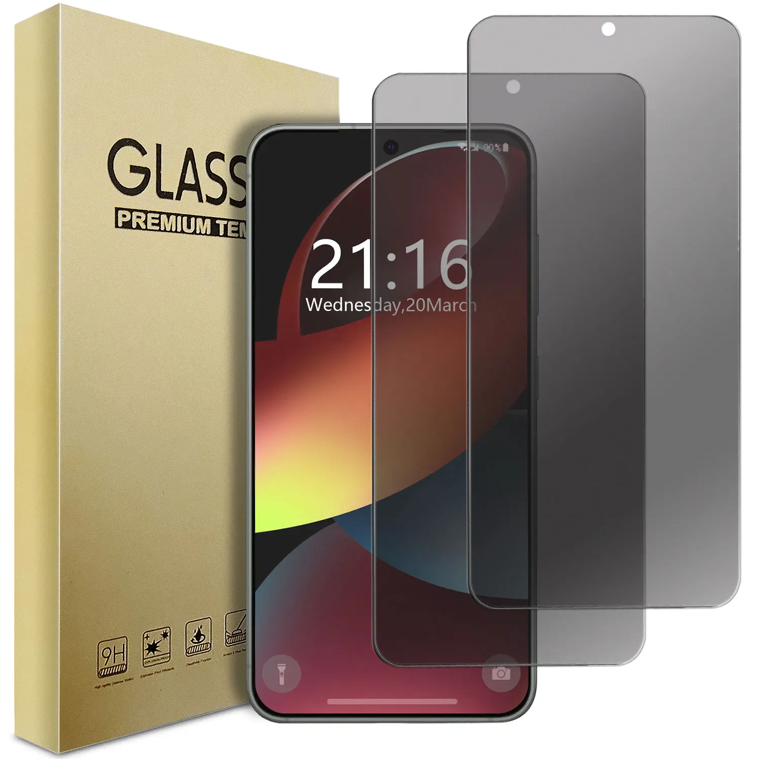 

For Samsung Galaxy S22/S22 Plus/S22 +/S22 Ultra 5G Case Friendly Anti Spy Privacy Tempered Glass Screen Protectors 2-Pack