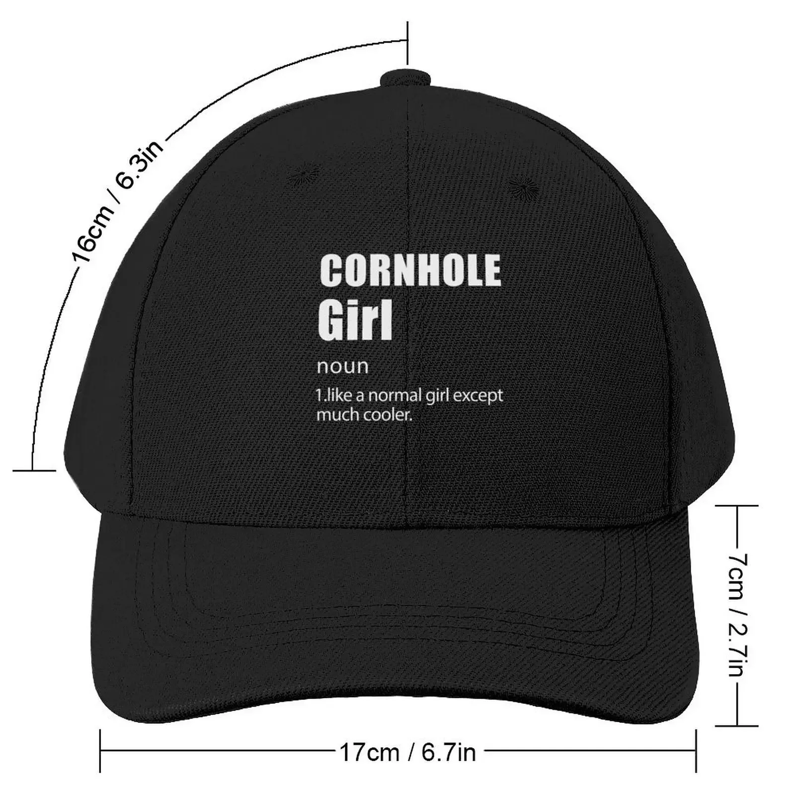 Cornhole Girl Definition, Funny Cornhole Design, Cornhole QuoteCap Baseball Cap Fashion Beach Trucker Cap Women Men's