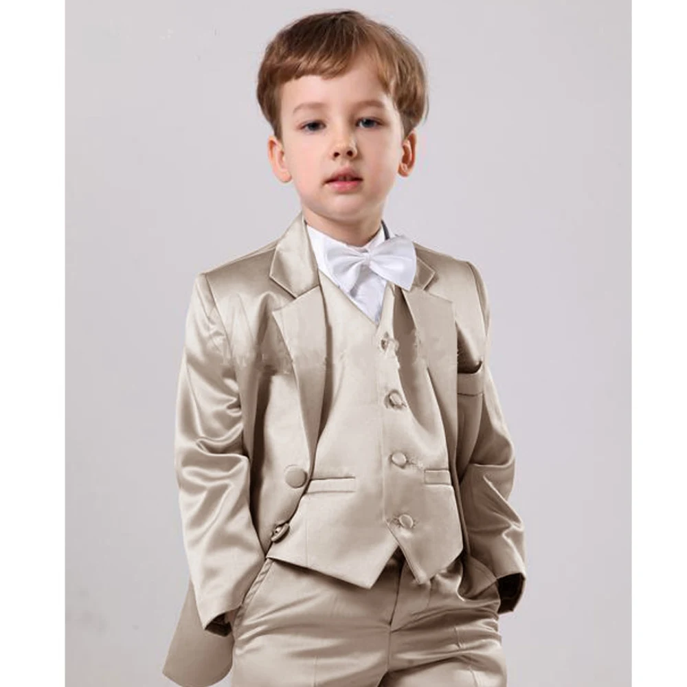 

Khaki Boy Suit Wedding Tuxedo Kid Jacket Set Child Blazer Pants 2 Piece Set 3-16 Years Old Custom Clothes